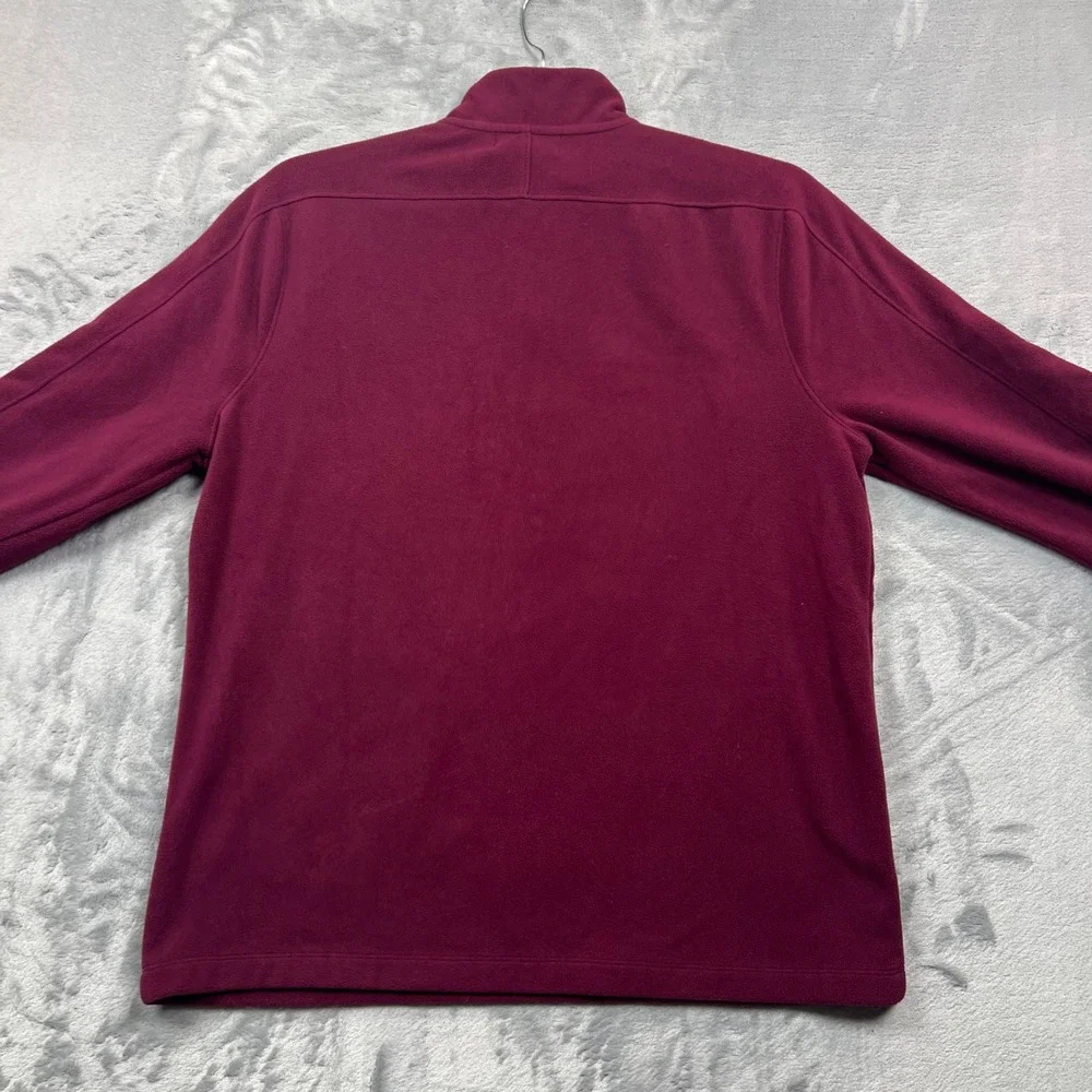 Banana Republic Fleece Pullover Mens L Burgundy Ultrawarm Quarter Zip 386851-02